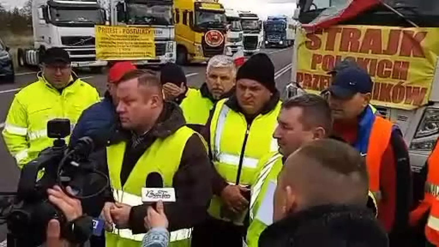 Protest przewoźników w gm. Drohusk