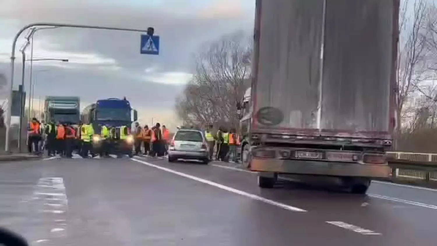 Blokada ukraińskich kierowców (film: Roksana)