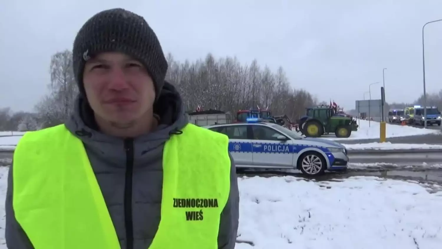 Bartłomiej Szajner, jeden z organizatorów akcji, o proteście rolników [FILM]