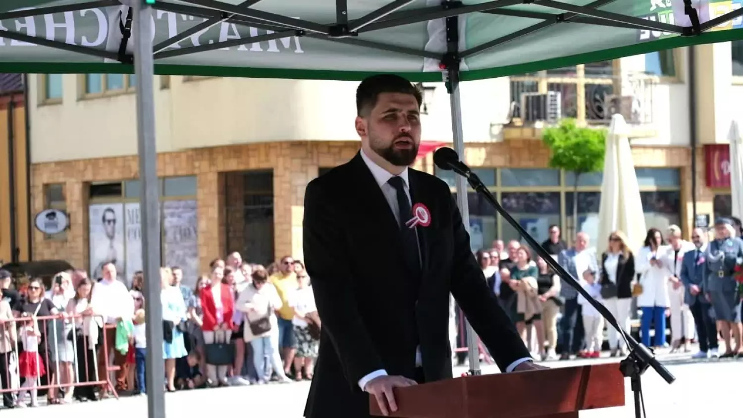 Przemówienie prezydenta Jakuba Banaszka podczas miejskich obchodów upamiętniających 234. rocznicę uchwalenia Konstytucji 3 Maja  [FILM]