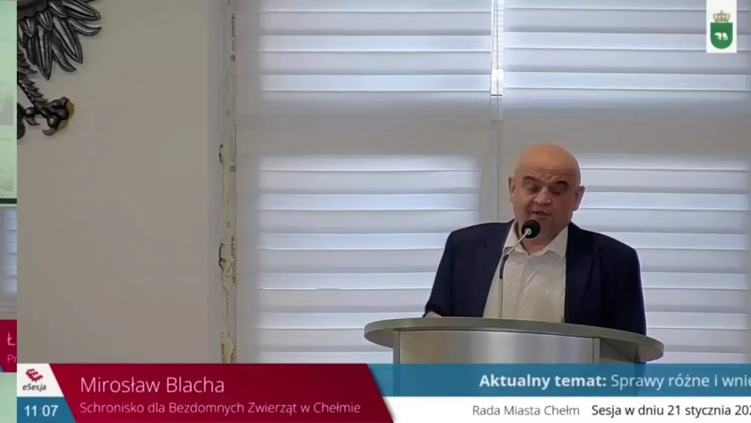 O schronisku na sesji RM Chełm. Mówi Mirosław Blacha, administrator schroniska