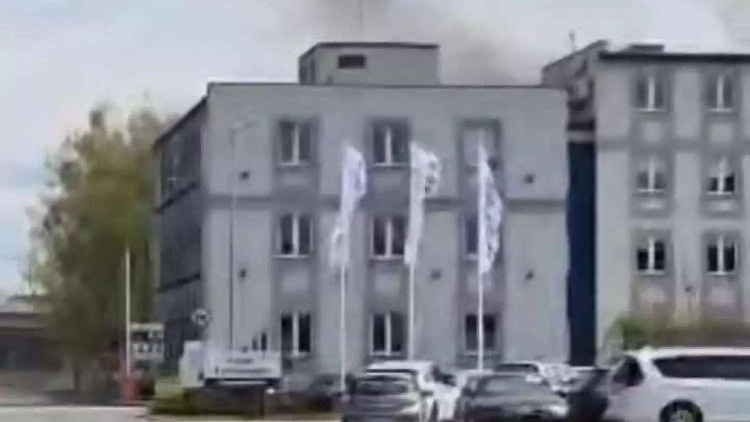 Pożar w zakładzie recyklingu opon przy ul. Fabrycznej w Chełmie [FILM]